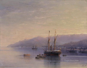 the bay of yalta 1885 Romantic Ivan Aivazovsky Russian Oil Paintings